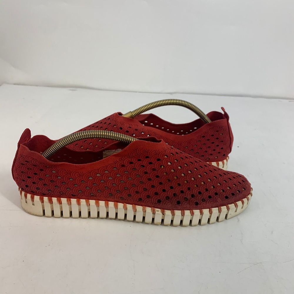 Ilse Jacobsen Tulip 139 Laser Cut Perforated Slip On‎ Comfort Flats Size 11.5/42